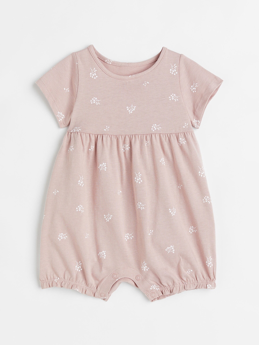 

H&M Boys Pink Printed Pure Cotton Romper