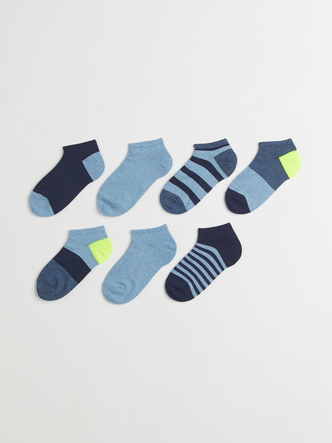 

H&M Boys 7-Pack Trainer Socks, Blue