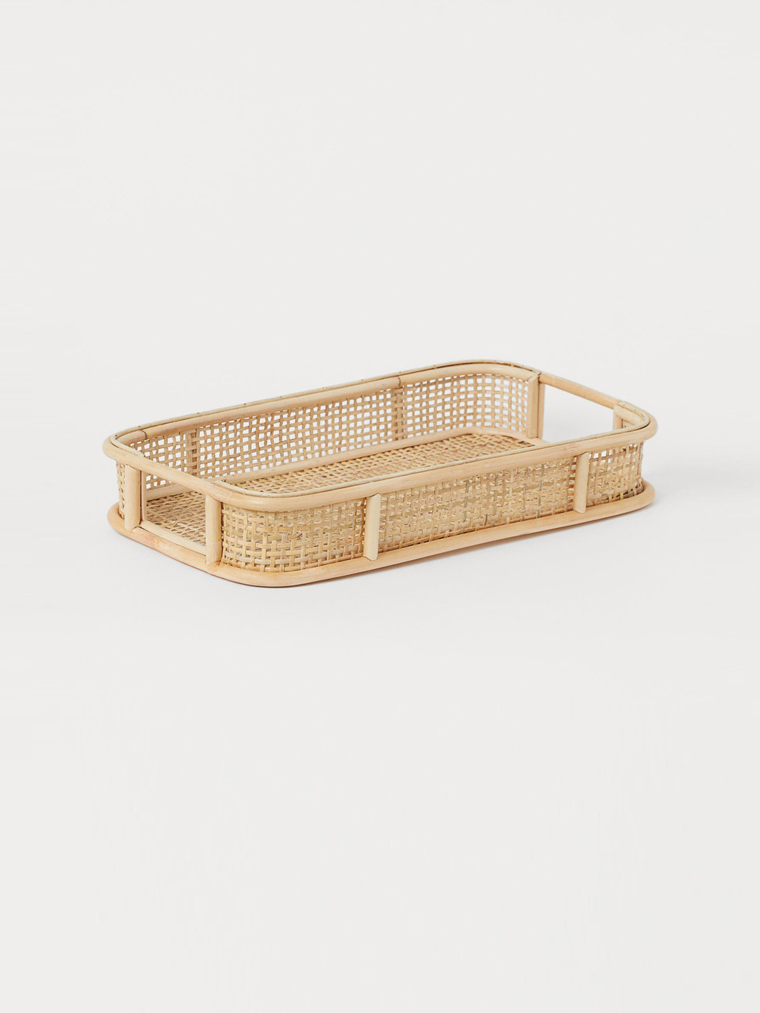 

H&M Beige Rattan Tray