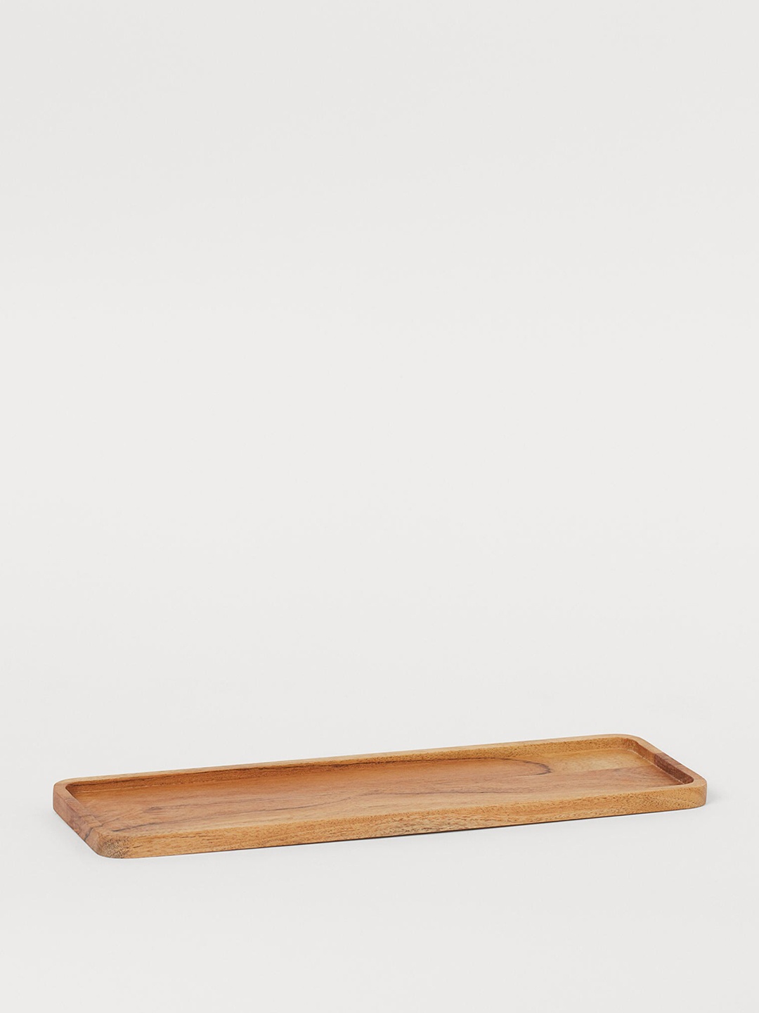 

H&M Beige Solid Rectangular Wooden Tray