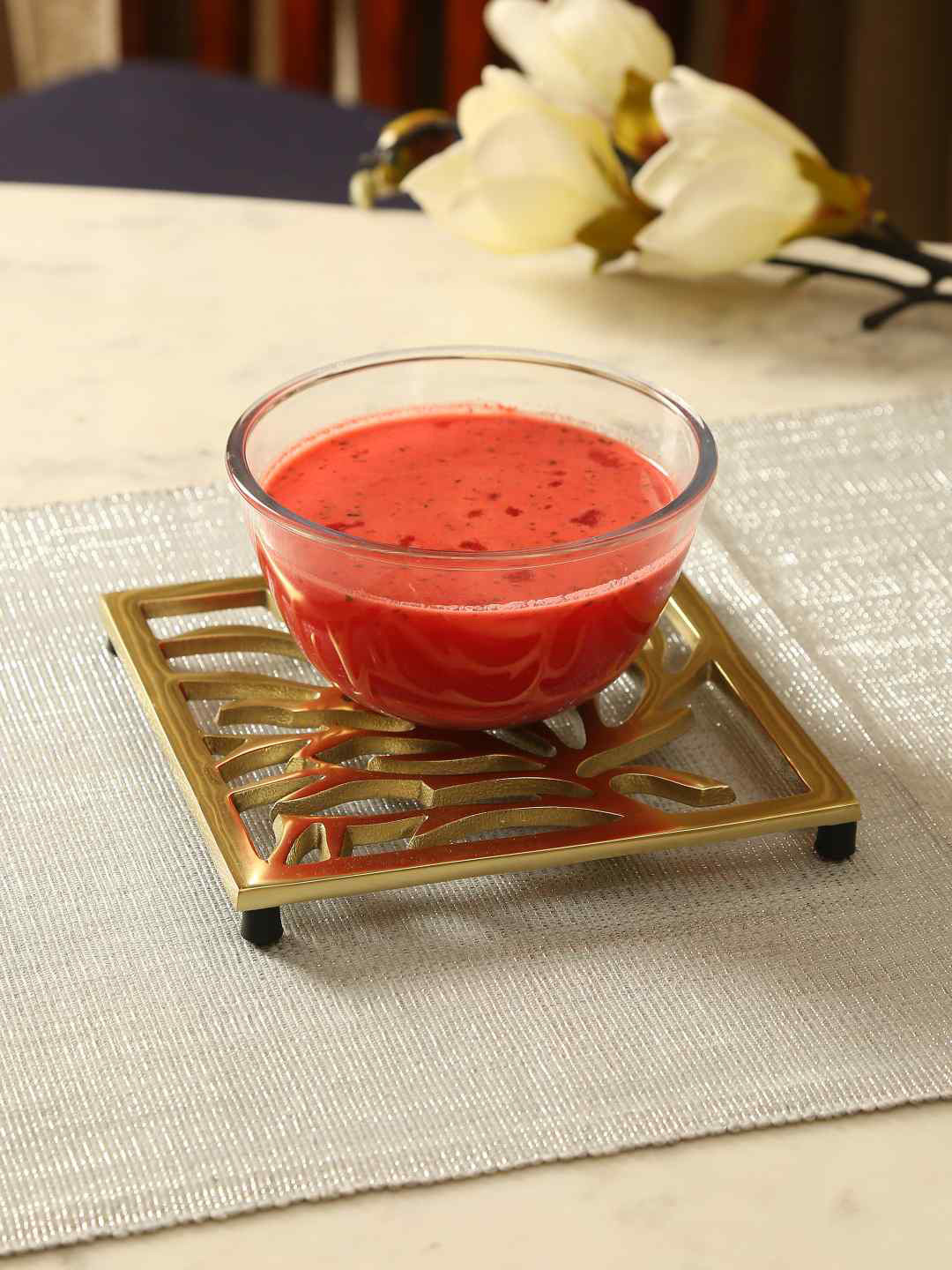 

Amoliconcepts Gold-Toned Tree Design Trivet