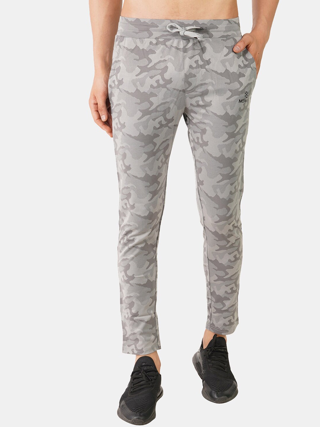

MEMEN Men Grey Printed Track Pants