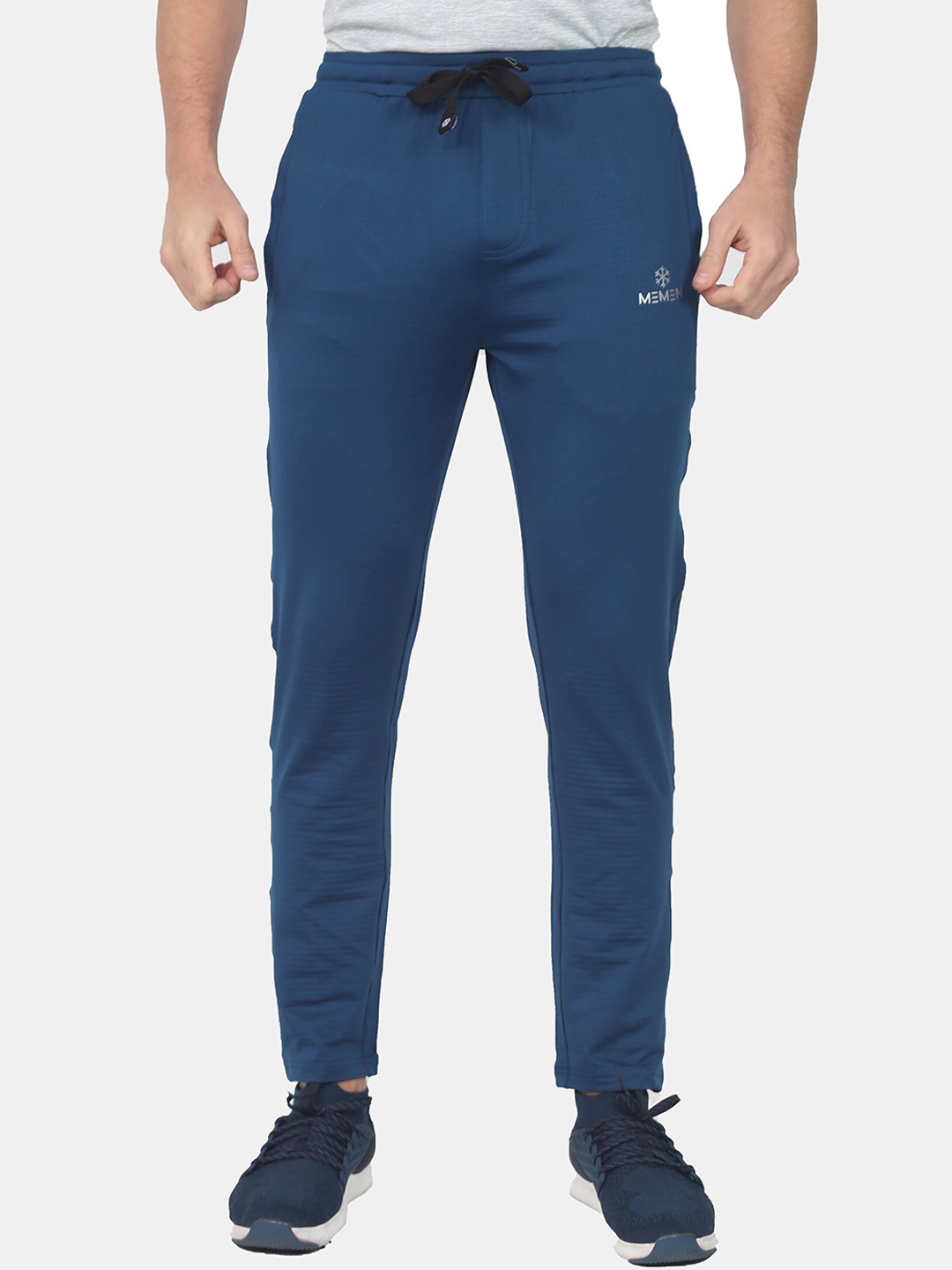 

MEMEN Men Blue Solid Track Pants