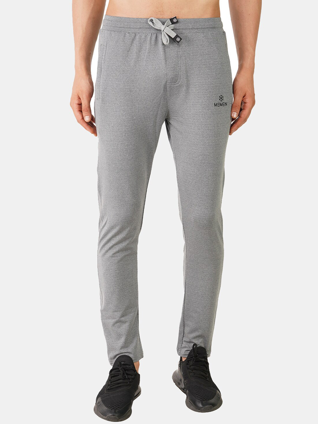 

MEMEN Men Grey Solid Track Pants