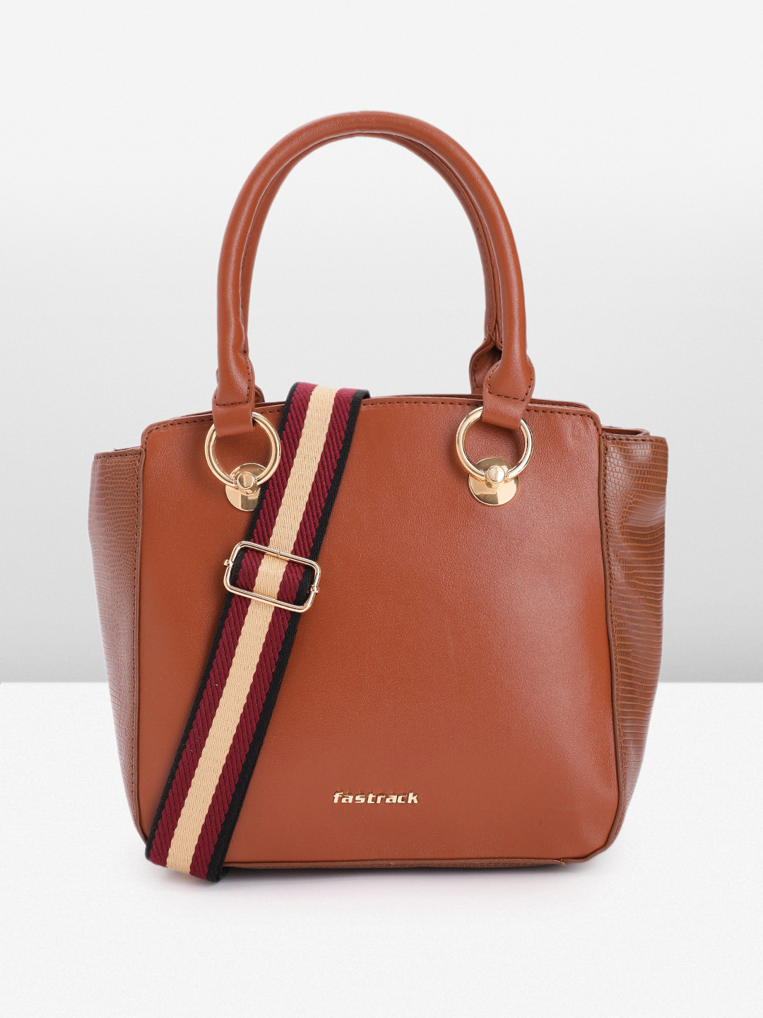 

Fastrack Textured Handheld Bag, Brown