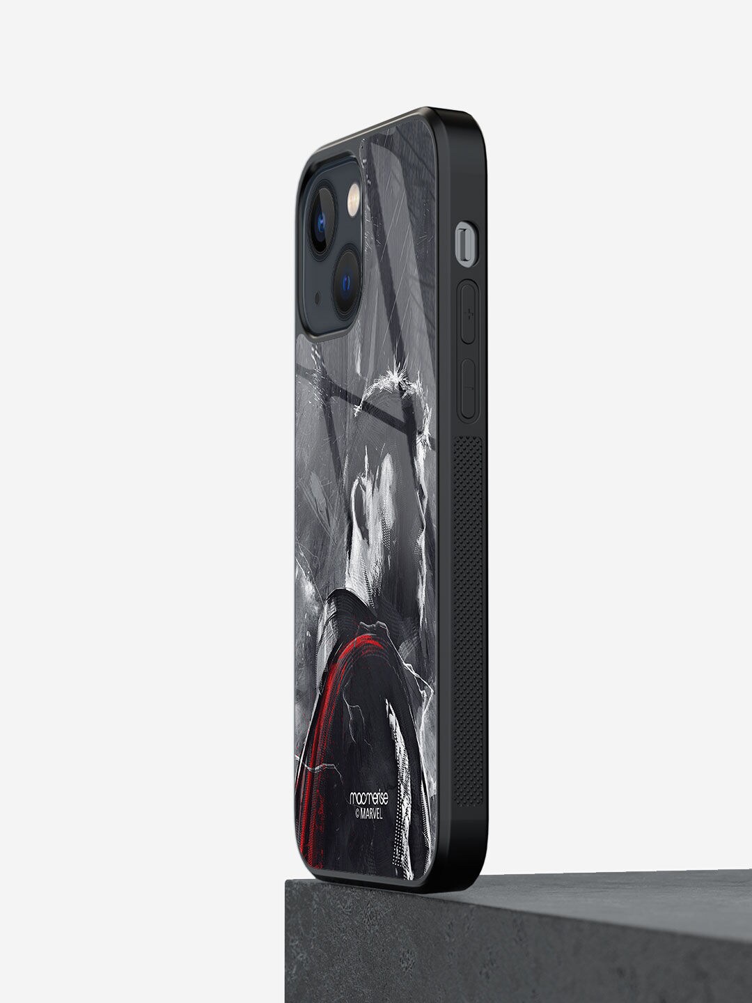 

macmerise Grey & Red Charcoal Art Thor iPhone13 Mini Back Case