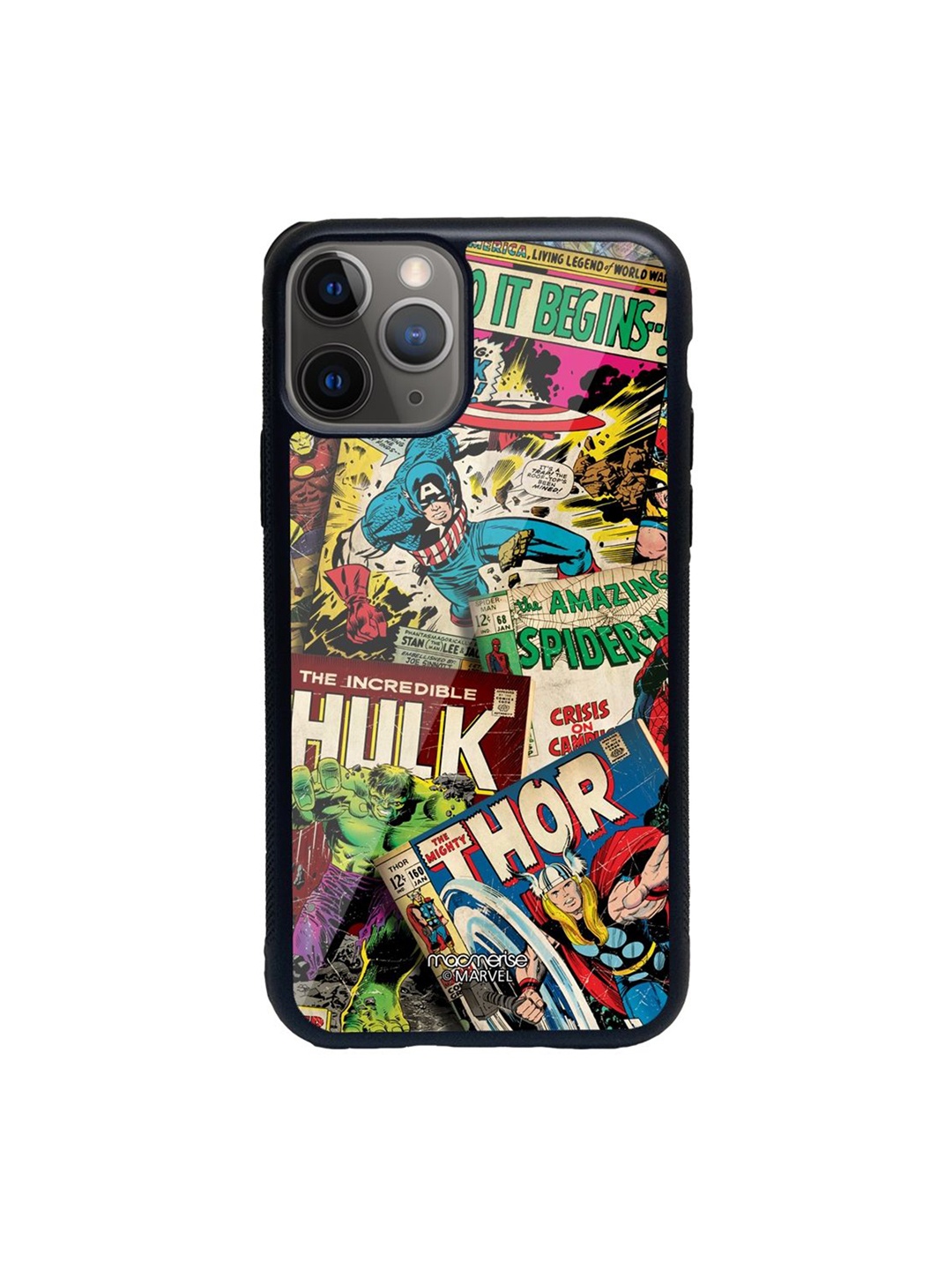 

macmerise Pink & Blue Marvel Comics Collection iPhone 11 Pro Back Case