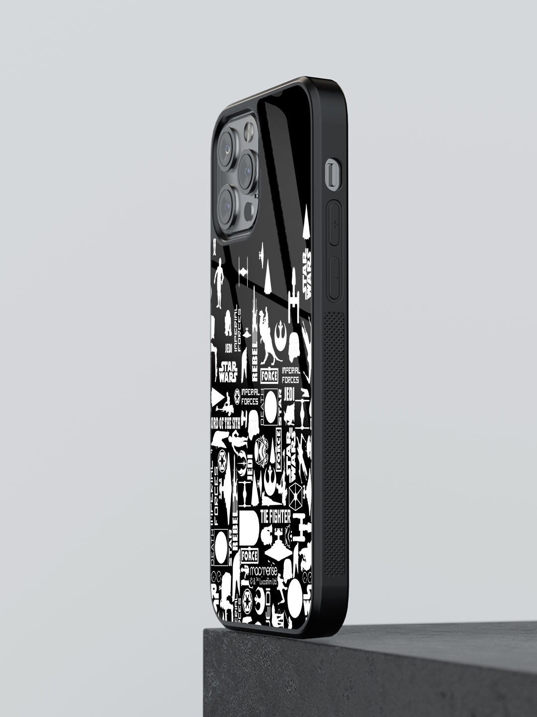 

macmerise Black & White Printed Star Wars Era iPhone 13 Pro Max Back Case