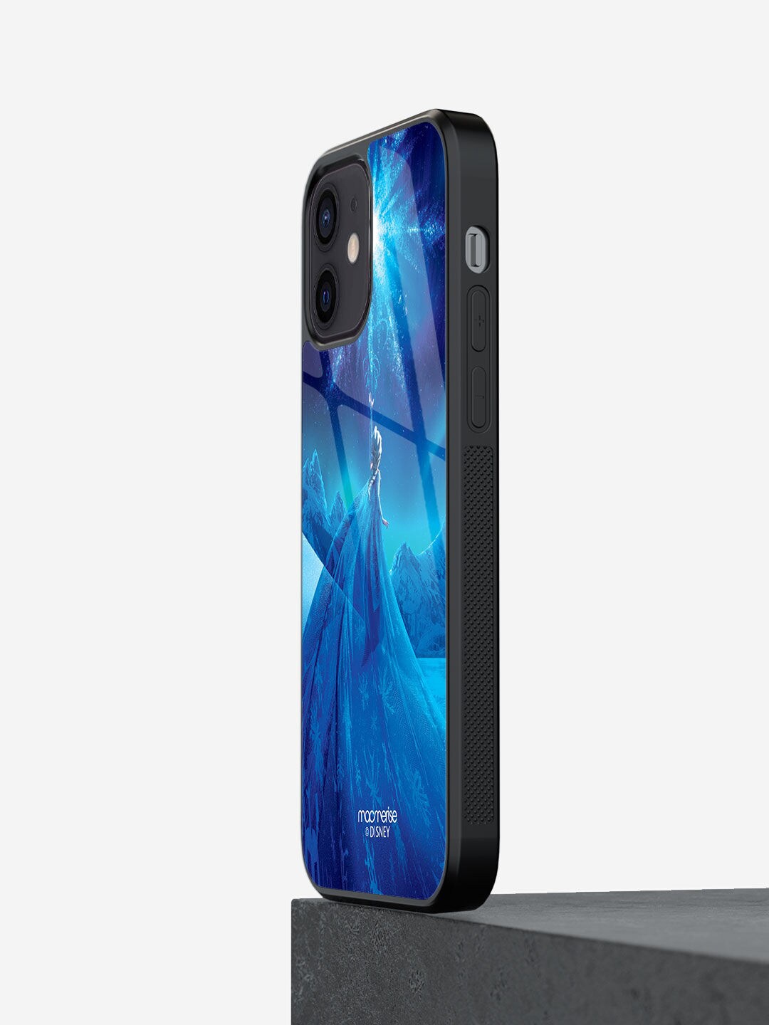 

macmerise Blue Printed Shining Bright Elsa Glass Case iPhone 12 Back Case