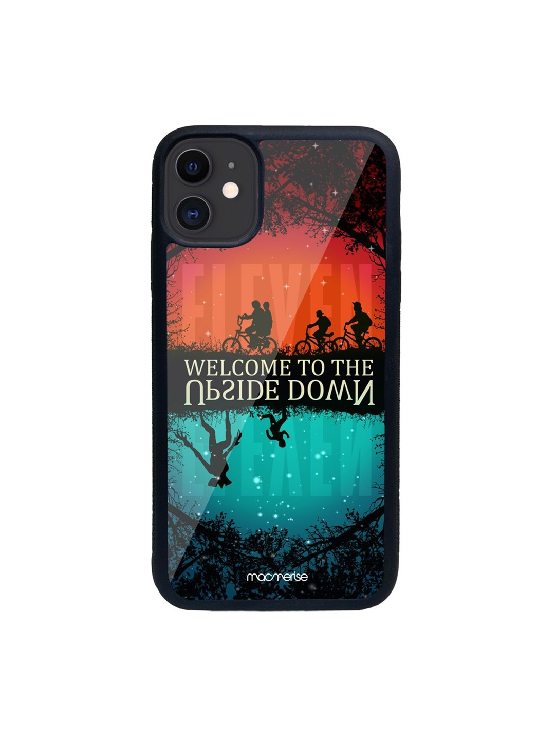 

macmerise Blue & Orange Printed Upside Down Glass iPhone 11 Back Case