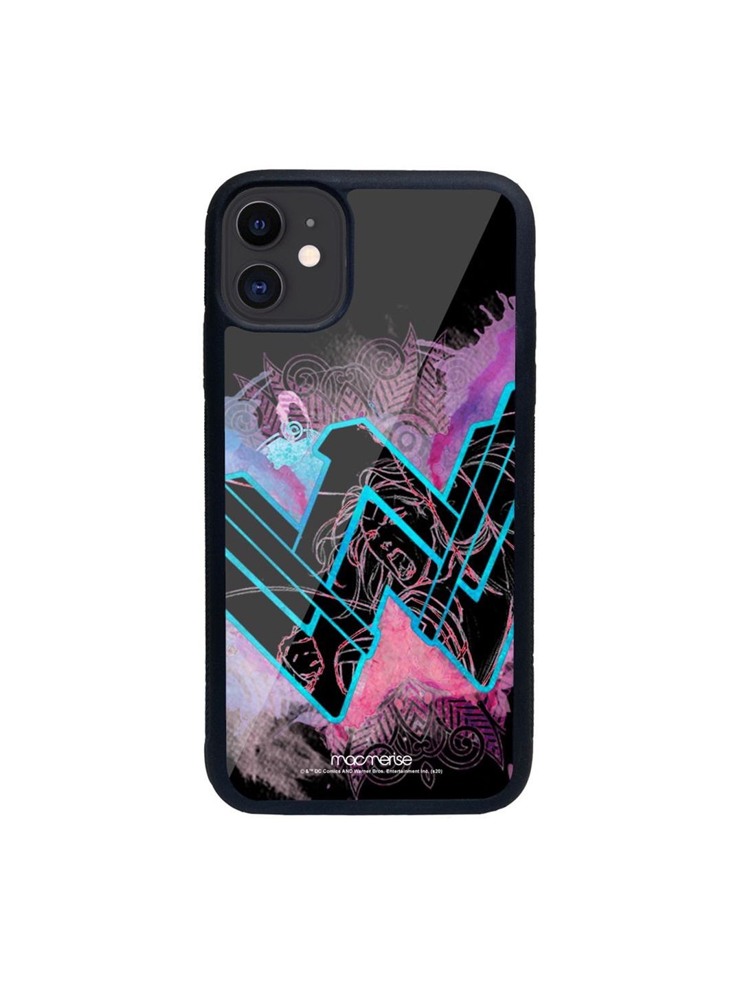 

macmerise Black & Purple Wonder Woman Splash iPhone 11 Back Case