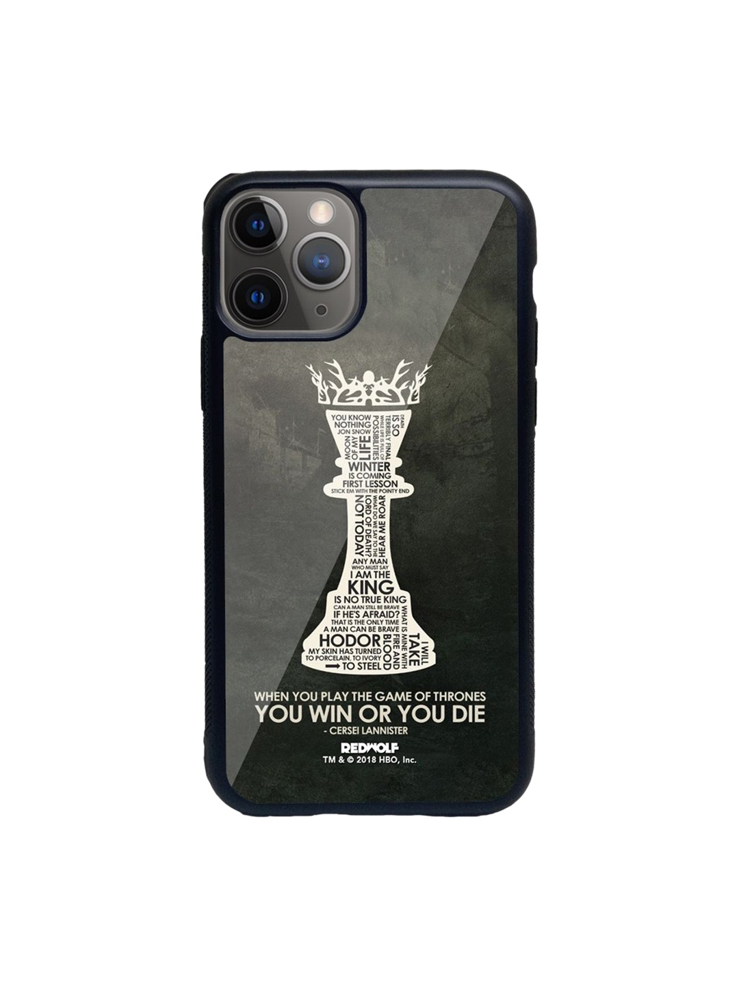 

macmerise Black & White Printed Win Or Die iPhone 11 Pro Max Back Case