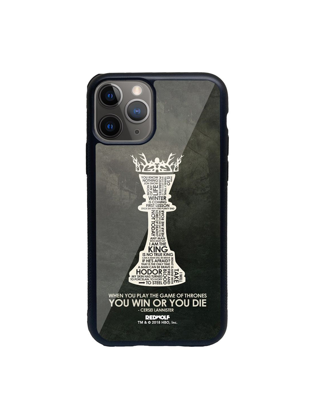 

macmerise Black & White Printed Win Or Die iPhone 11 Pro Back Case