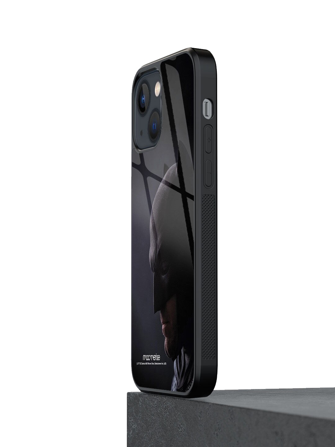 

macmerise Black Printed Brutal Batman Glass iPhone 13 Mini Back Case