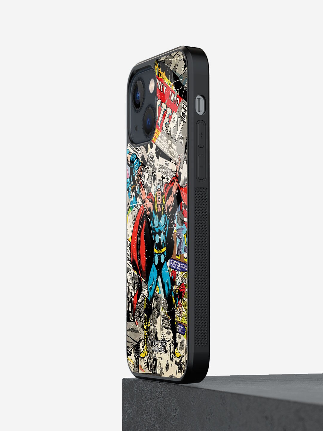 

macmerise Blue & Grey Printed Rubberised Iphone 13 Back Case