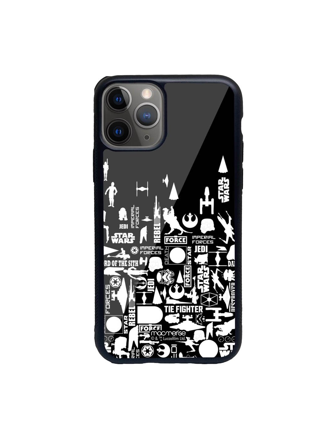 

macmerise Black & White Printed Star Wars Era iPhone 11 Pro Back Case