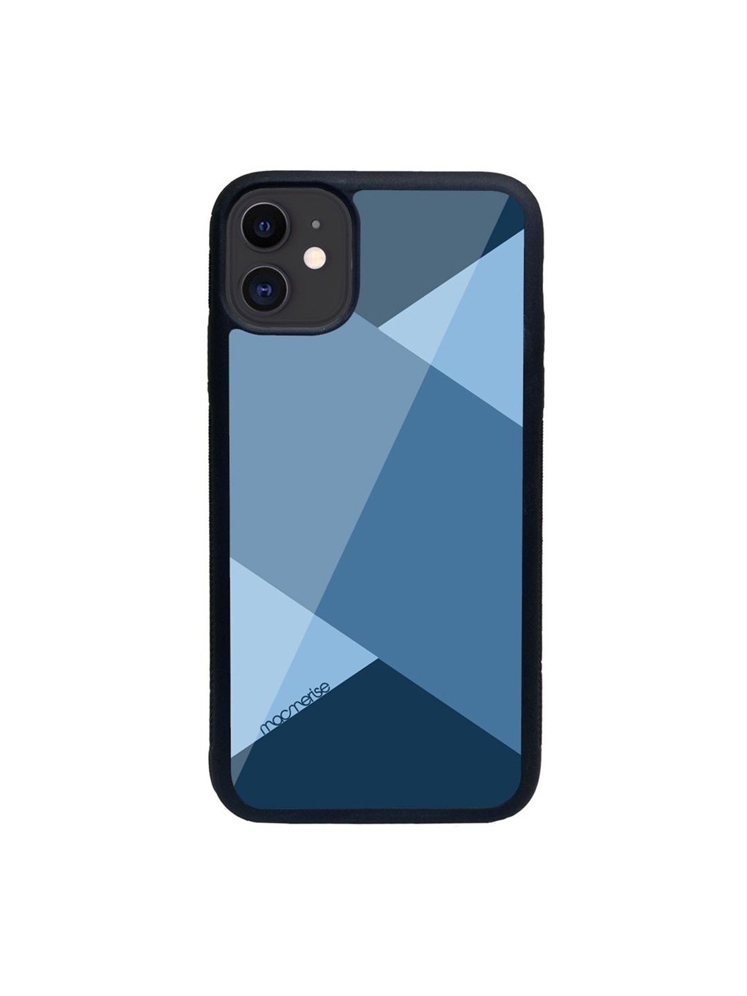 

macmerise Blue Stripes Printed iPhone 11 Glass Back Case