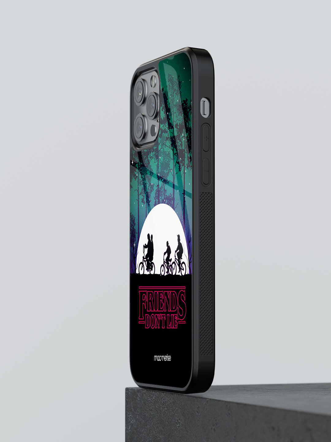 

macmerise Green & Black Printed The Gang of Hawkins iPhone 12 Pro Max Back Case