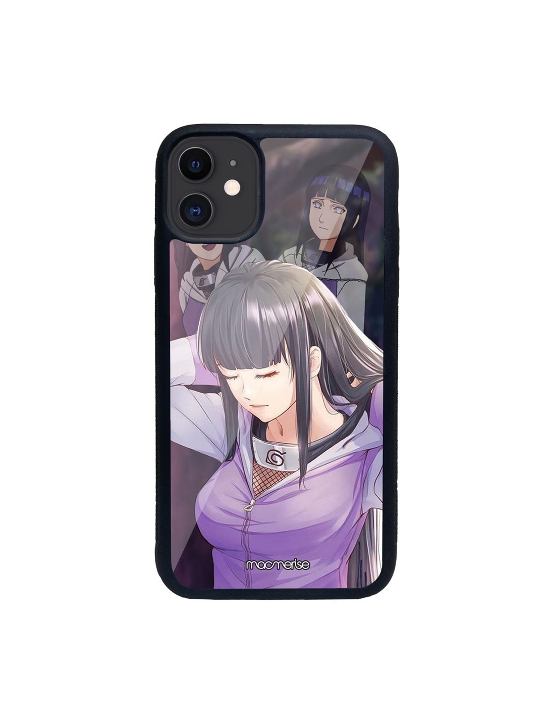 

macmerise Purple Printed Phases of Hinata Hyuga Glass iPhone 11 Back Case, Multi