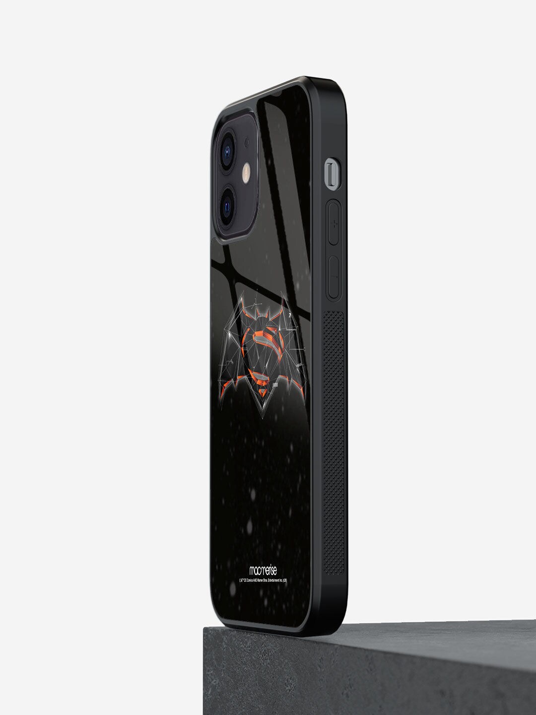 

macmerise Black Bat Super Trace Printed iPhone 12 Glass Back Case