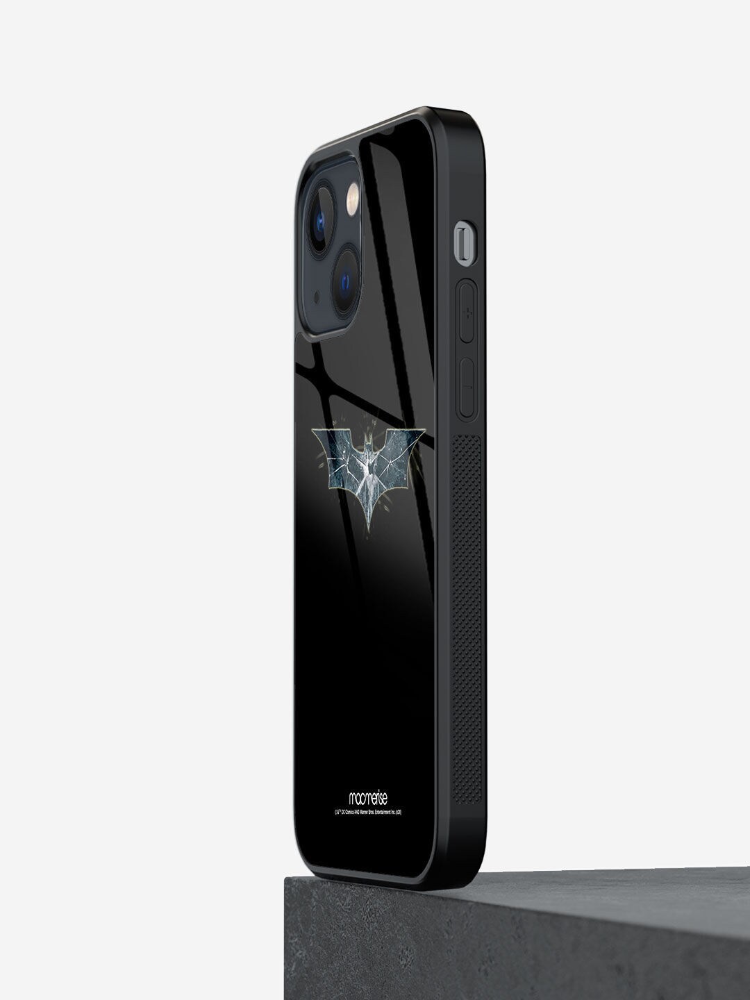 

macmerise Black Printed Batman Classic Glass iPhone 13 Mini Case