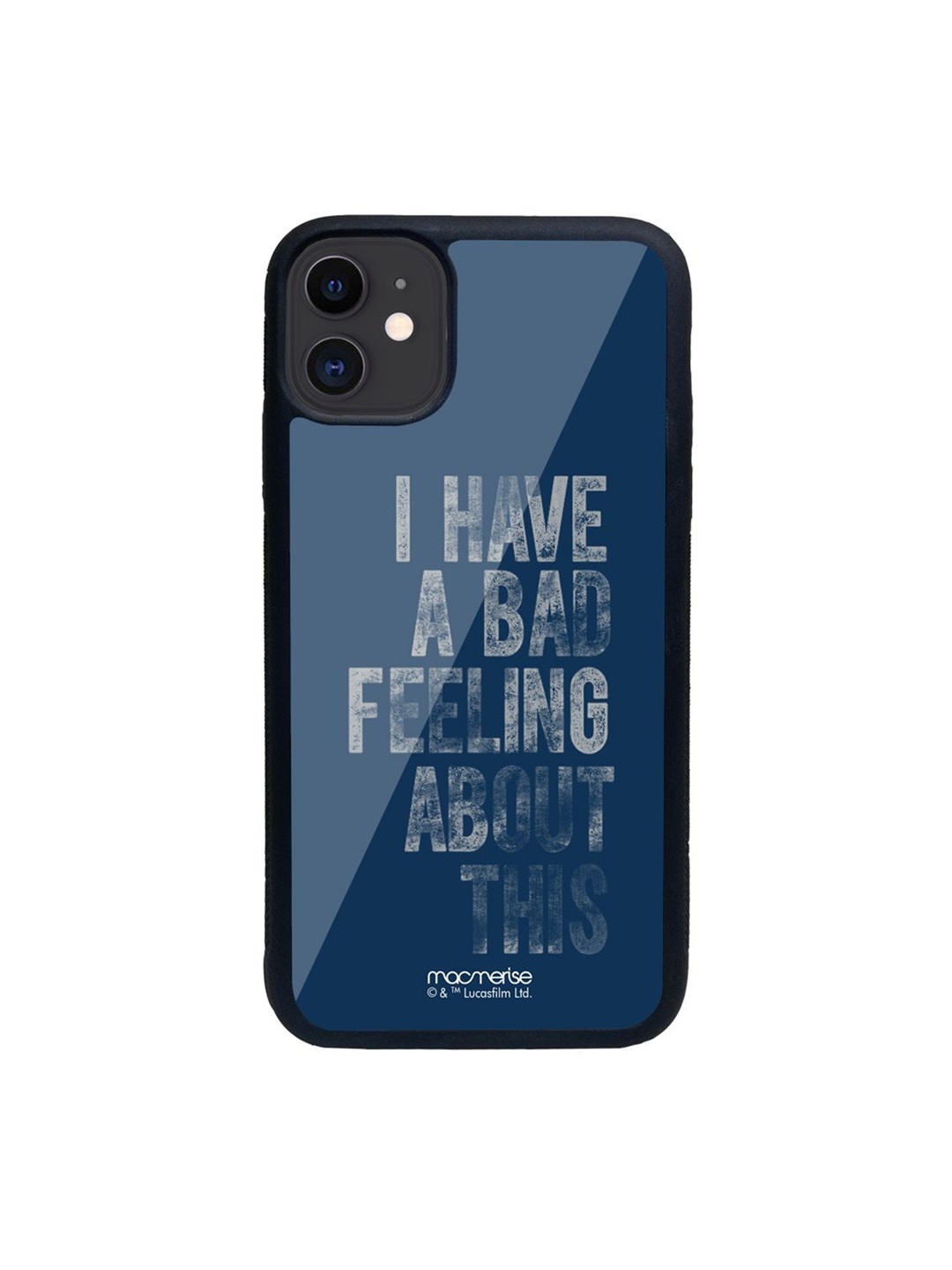 

macmerise Blue Printed iPhone 11 Glass Back Cover