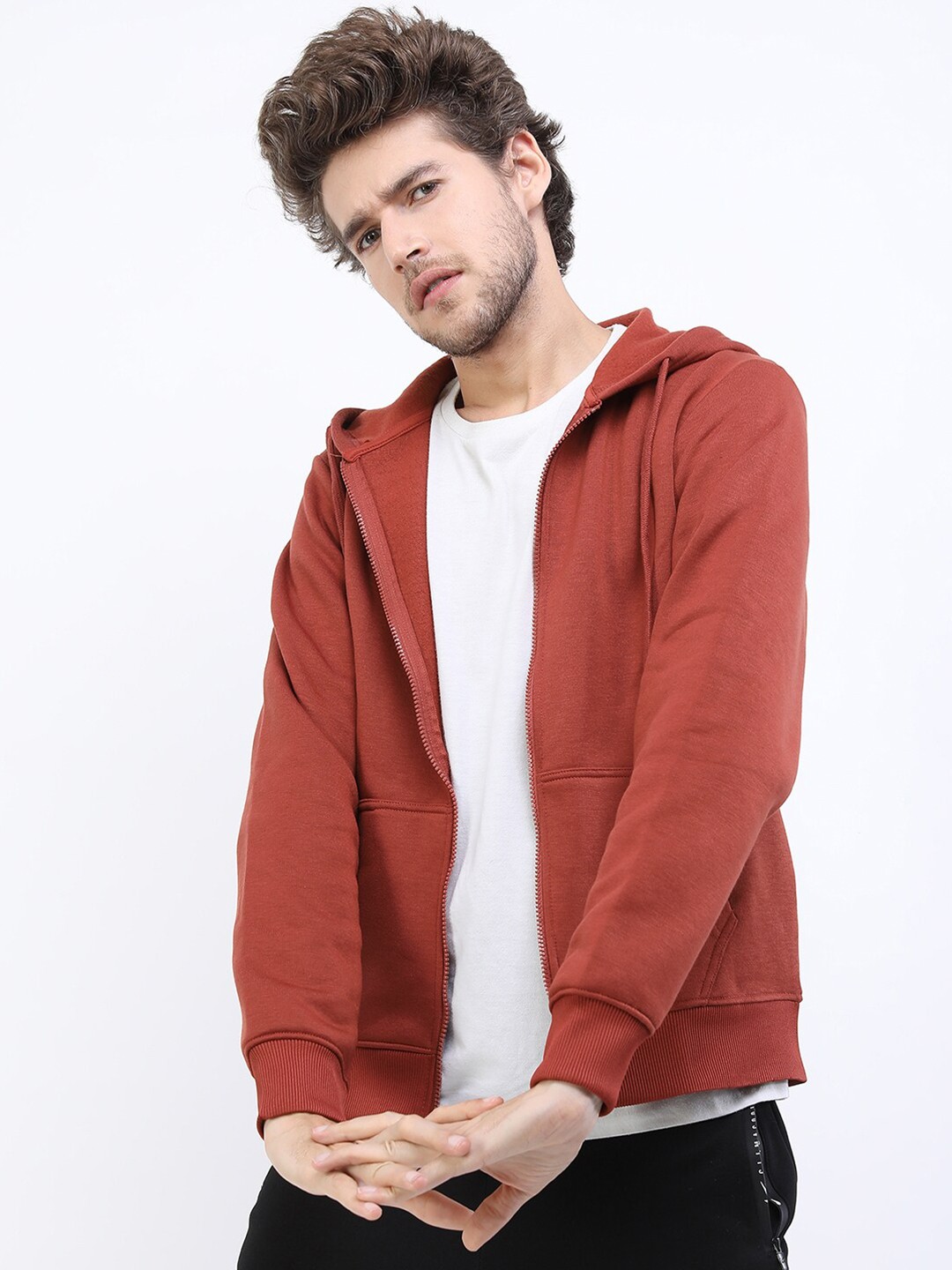 

HIGHLANDER Men Brown Hooded Sweatshirt