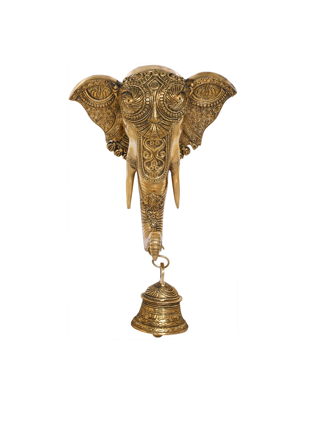 

Exotic India Gold-Toned Textured Ganesha Wall Hanging Wall Decor