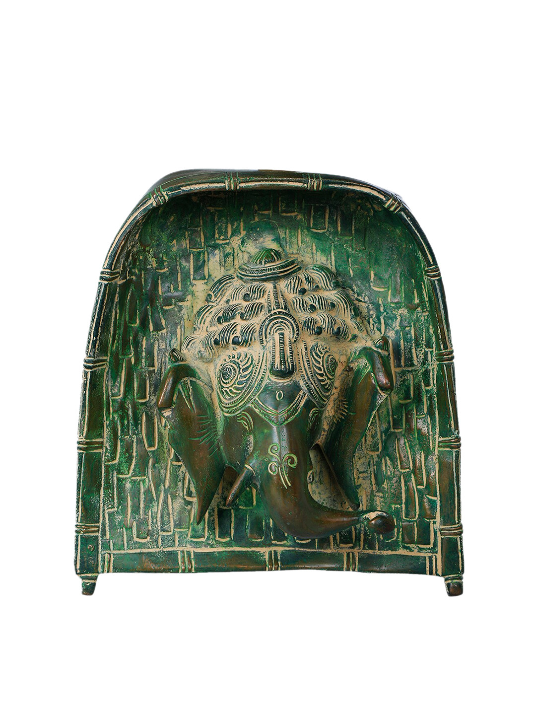 

Exotic India Green Textured Lord Ganesha Wall Hanging