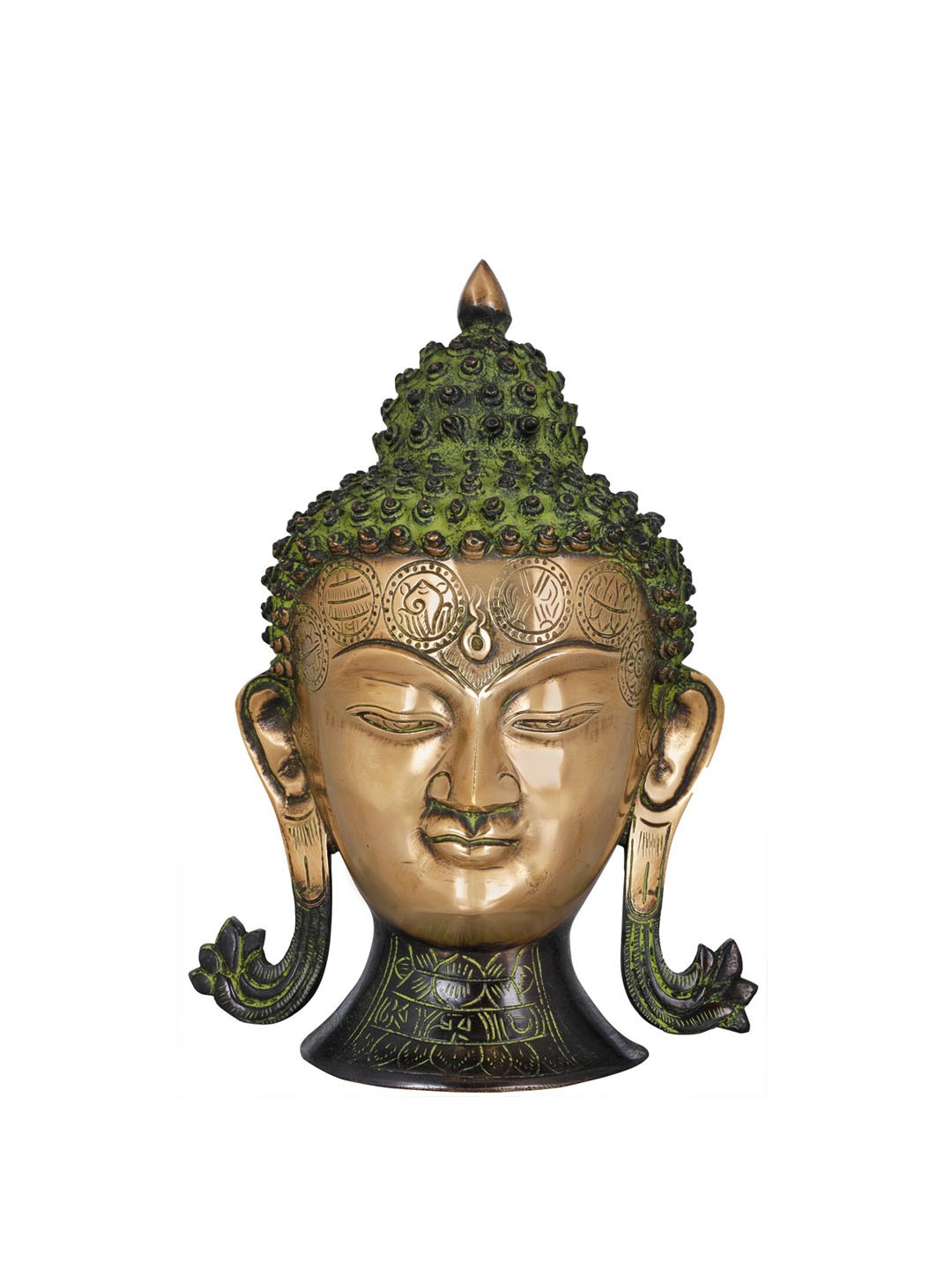 

Exotic India Brown Textured Lord Buddha Wall Hanging Mask