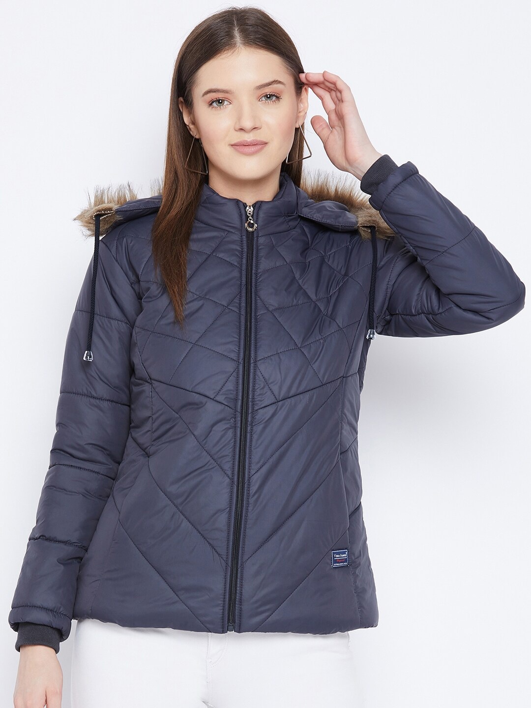 

VERO AMORE Women Navy Blue Insulator Parka Jacket