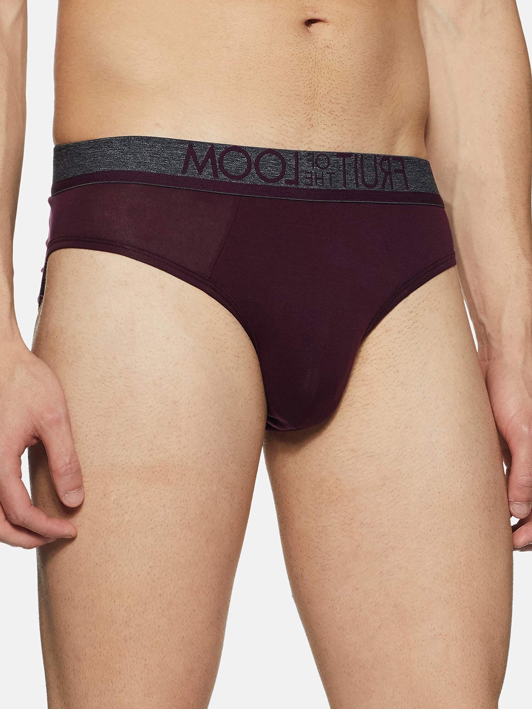 

Fruit of the loom Men Burgundy Solid Basic Briefs