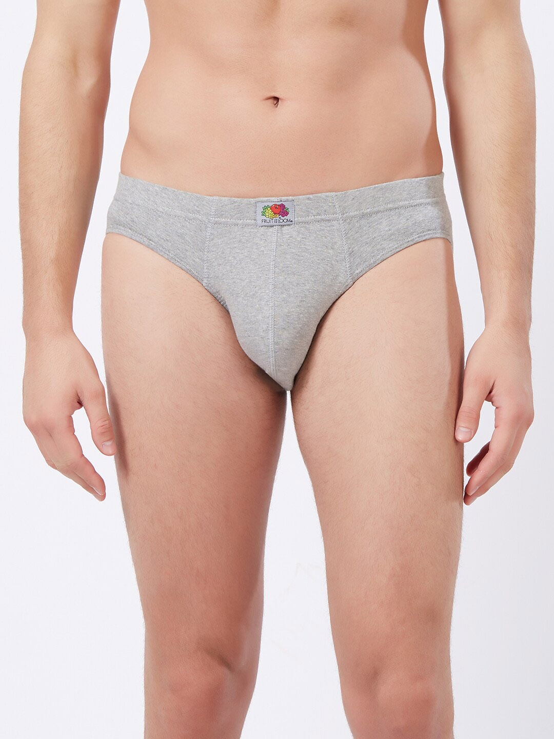 

Fruit of the loom Men Grey Melange Solid Basic Briefs