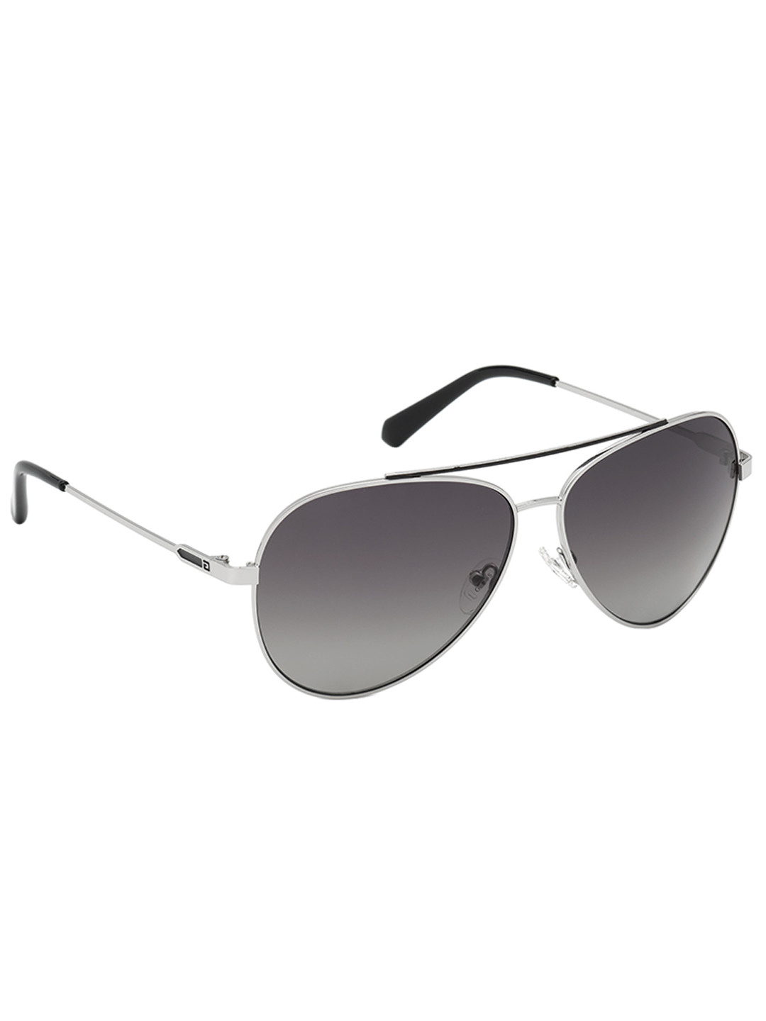 

GUESS Unisex Grey Lens & Silver-Toned Oval Sunglasses With UV Protected Lens