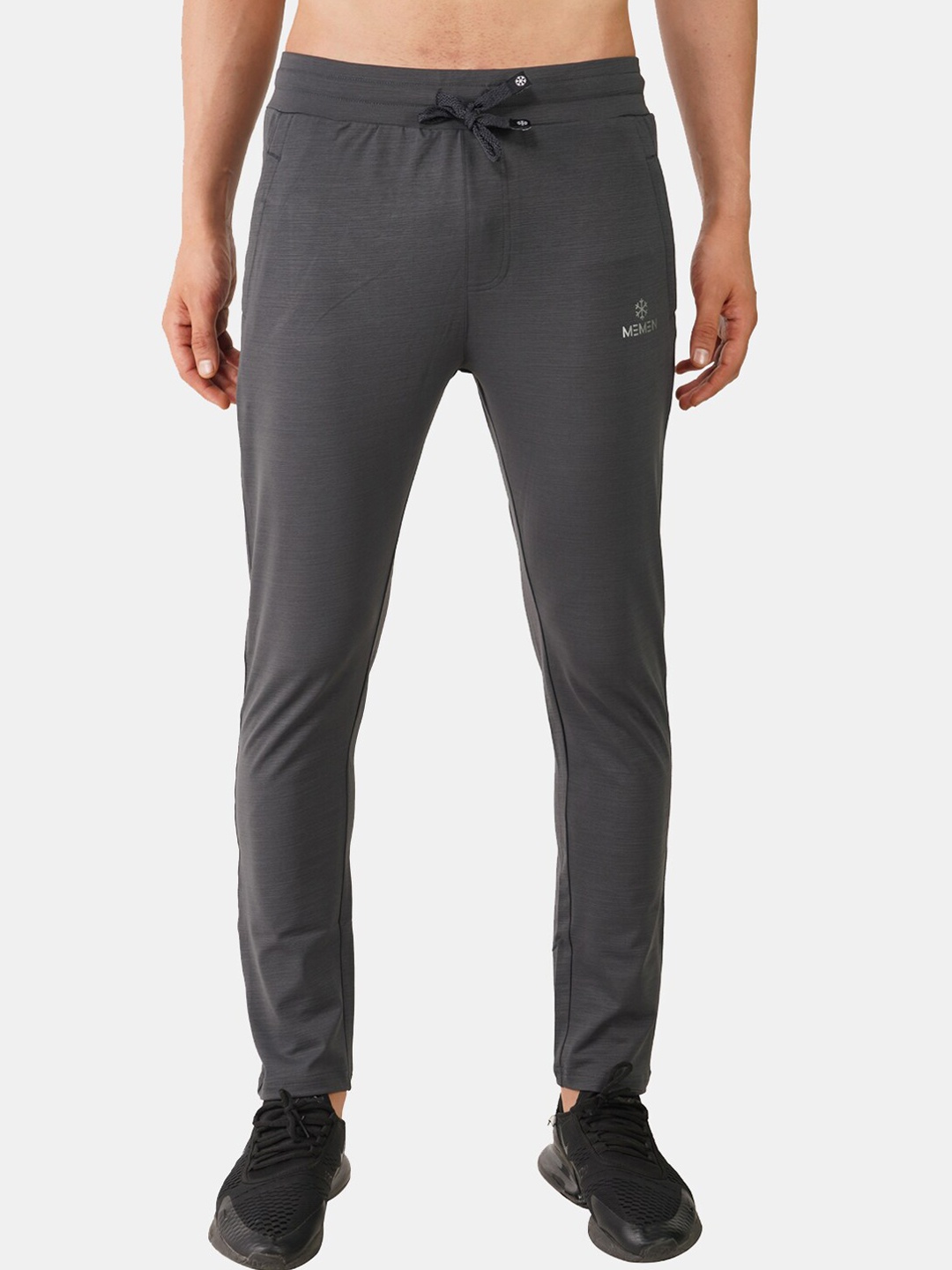 

MEMEN Men Grey Solid Track Pants