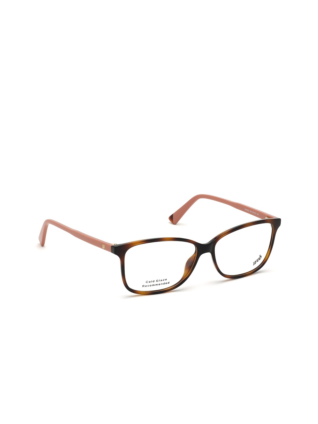 

WEB EYEWEAR Women Brown & Beige Abstract Full Rim Square Frames WE5322 55 052