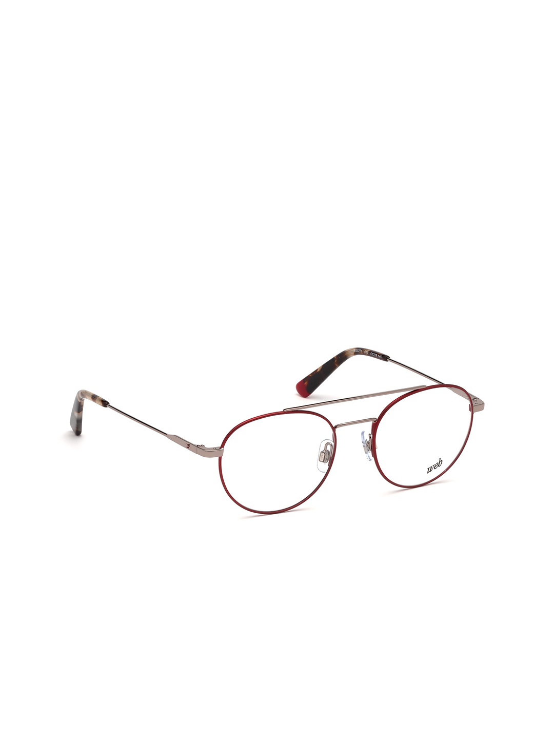 

WEB EYEWEAR Men Transparent & Silver-Toned Full Rim Aviator Frames WE5271 51 012