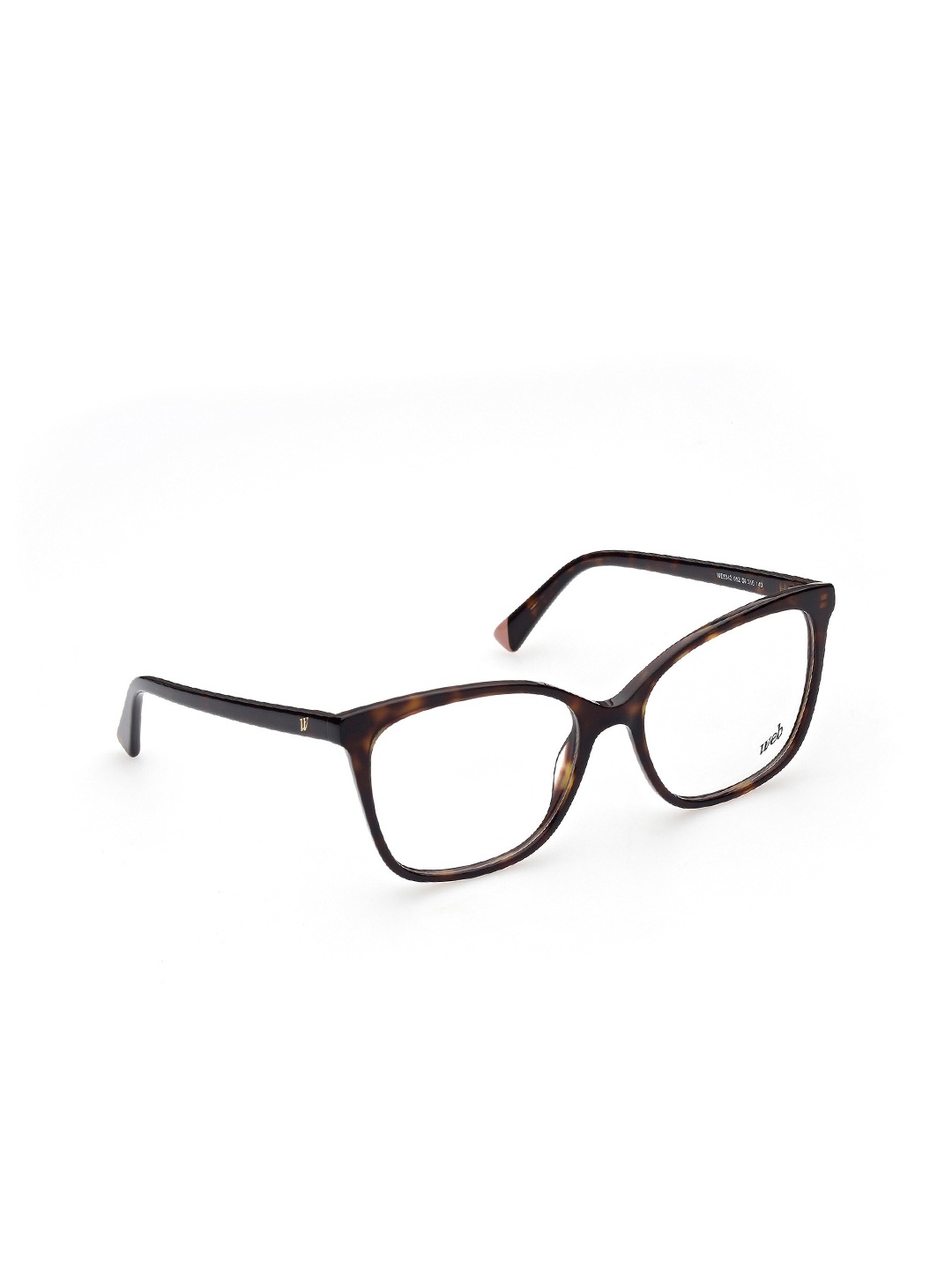 

WEB EYEWEAR Women Transparent & Brown Full Rim Square Frames WE5343 54 052