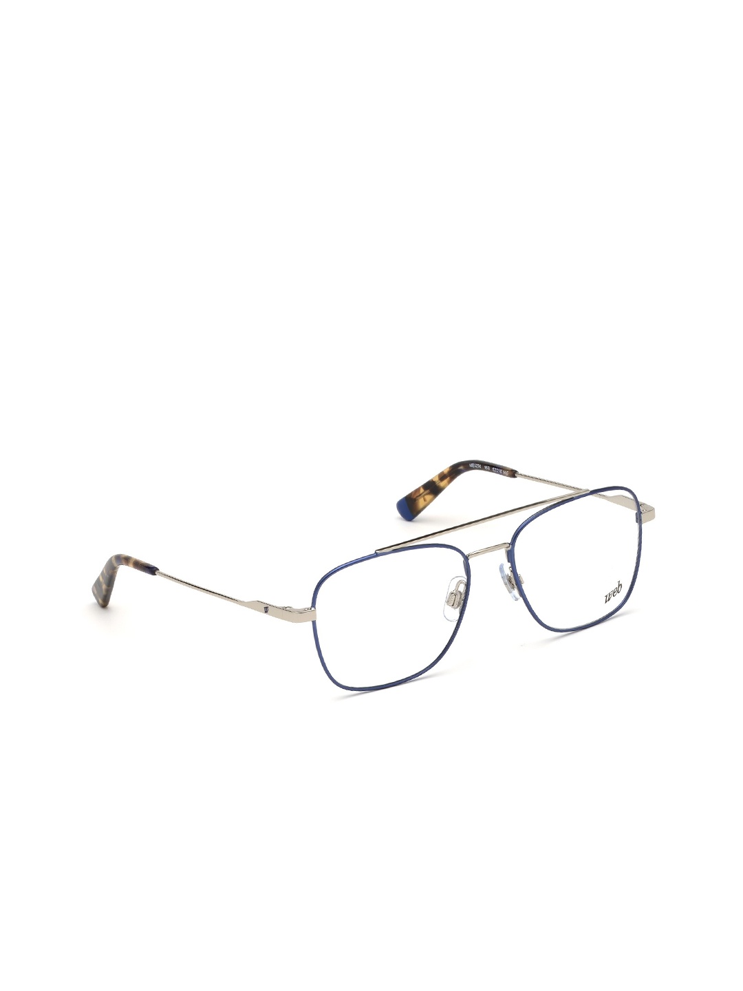 

WEB EYEWEAR Men Transparent & Blue Full Rim Square Frames WE5276 52 16B