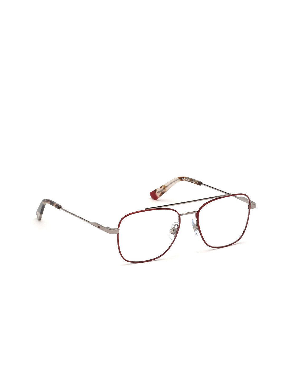 

WEB EYEWEAR Men Transparent & Silver-Toned Full Rim Aviator Frames WE5276 52 012