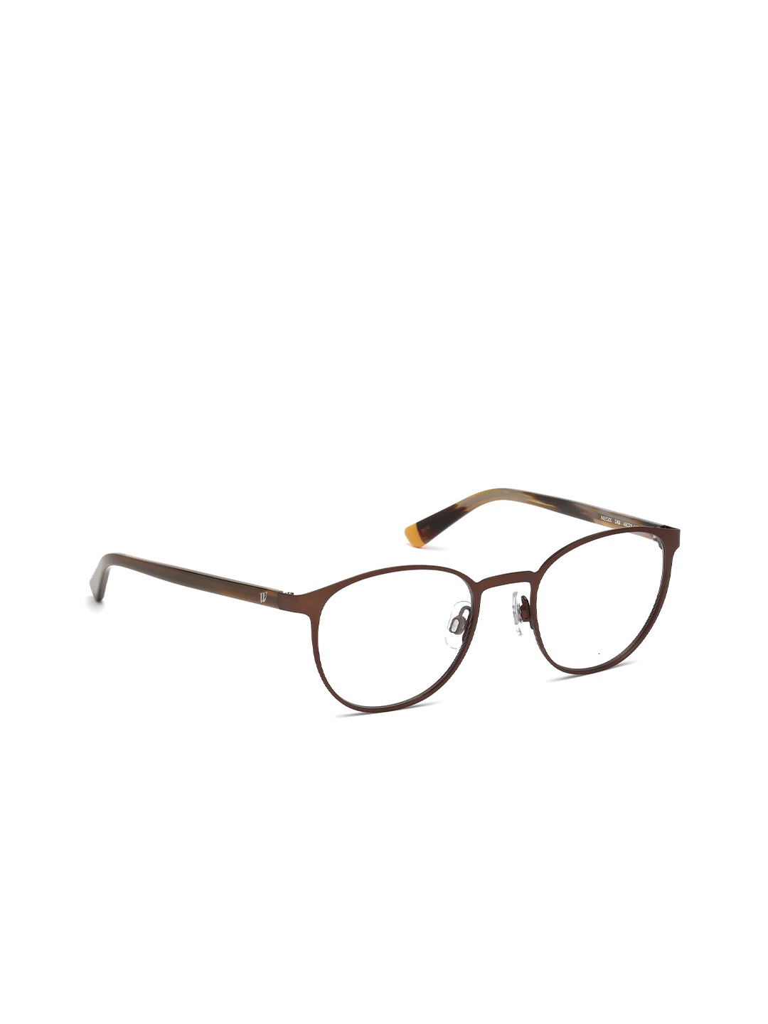 

WEB EYEWEAR Unisex Brown & Yellow Full Rim Oval Frames WE5209 49 049