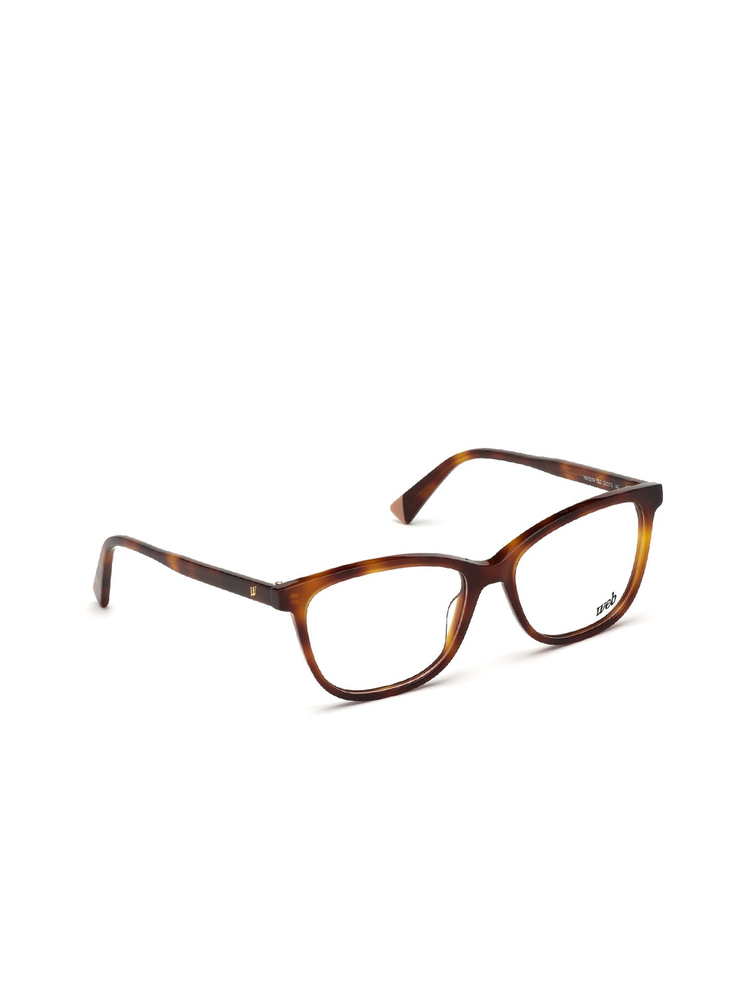 

WEB EYEWEAR Women Brown & Orange Abstract Full Rim Square Frames WE5314 52 052