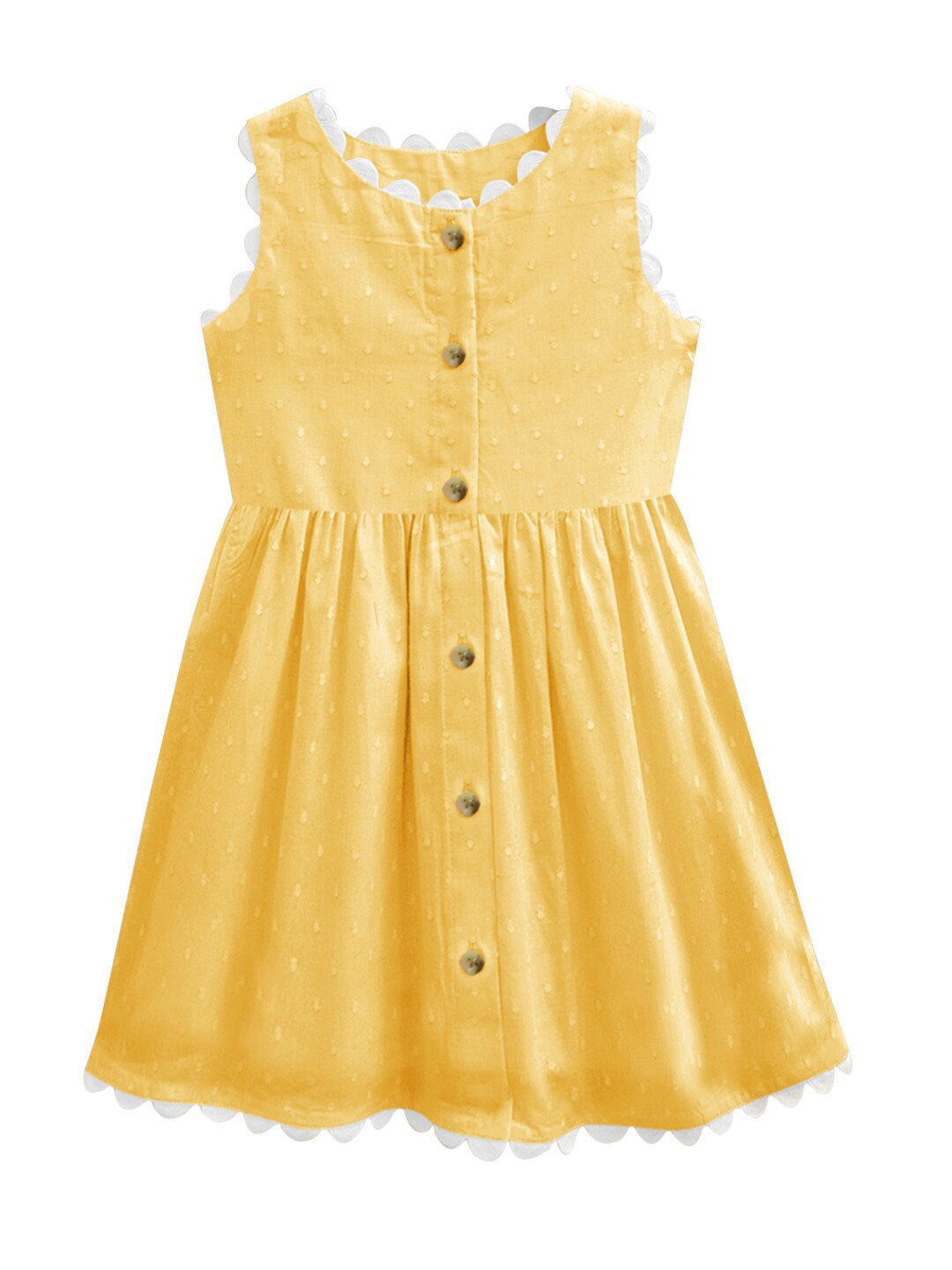 

A T U N Girls Mustard Yellow Dress