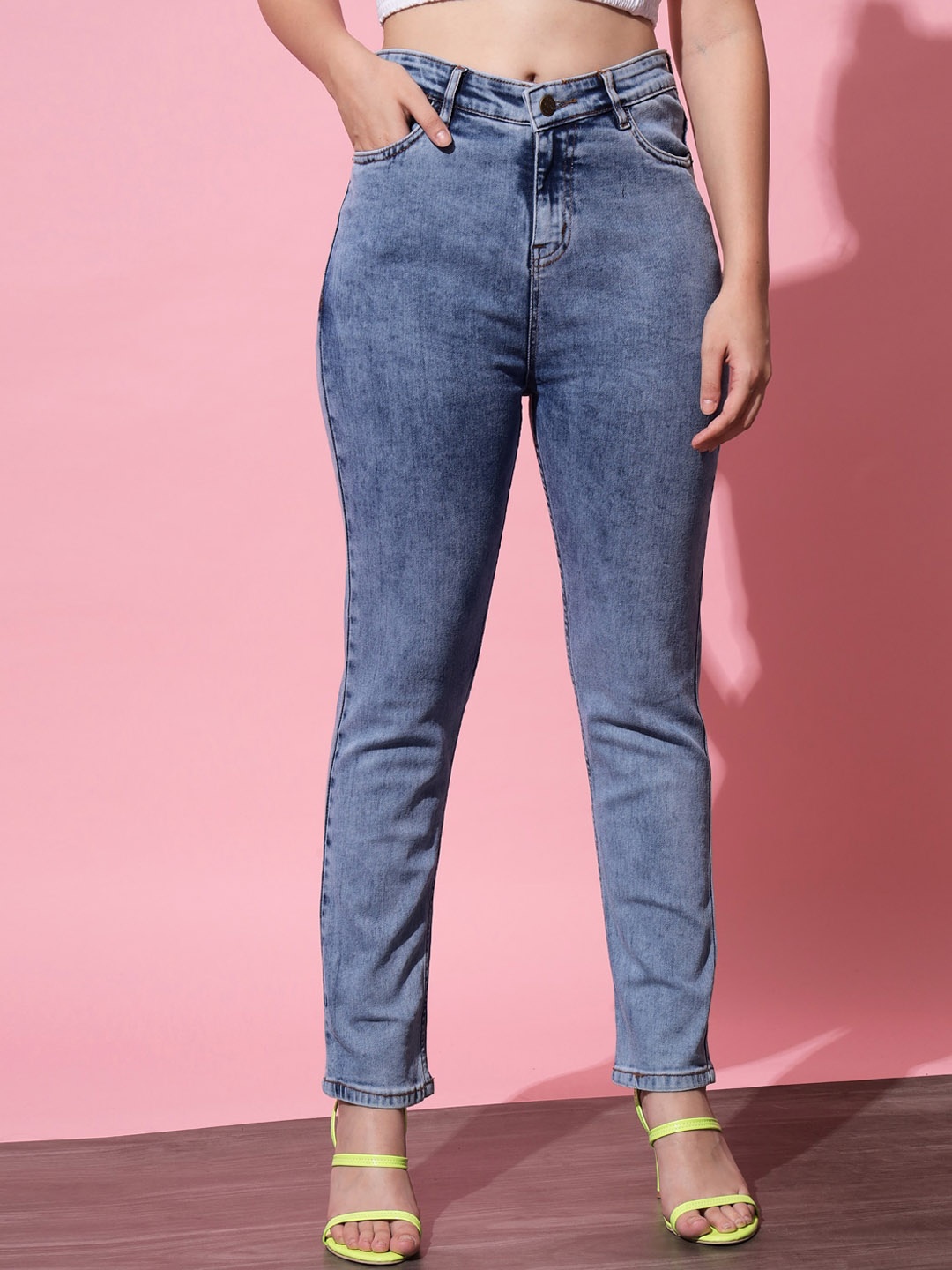 

Q-rious Women Blue Heavy Fade Jeans