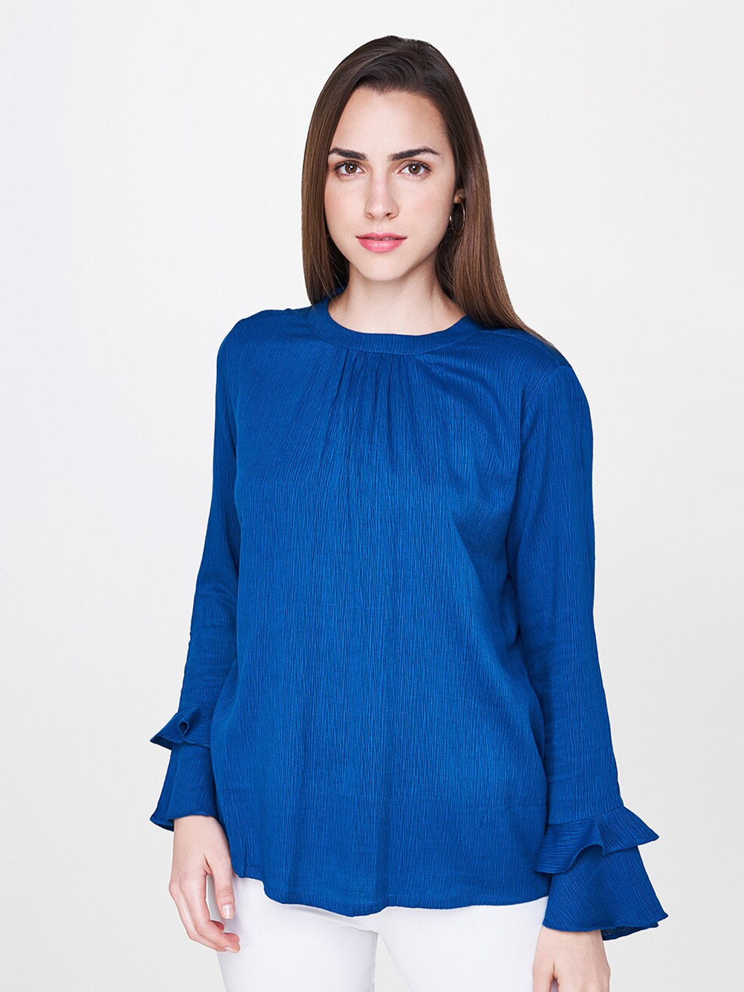 

AND Blue Solid Top