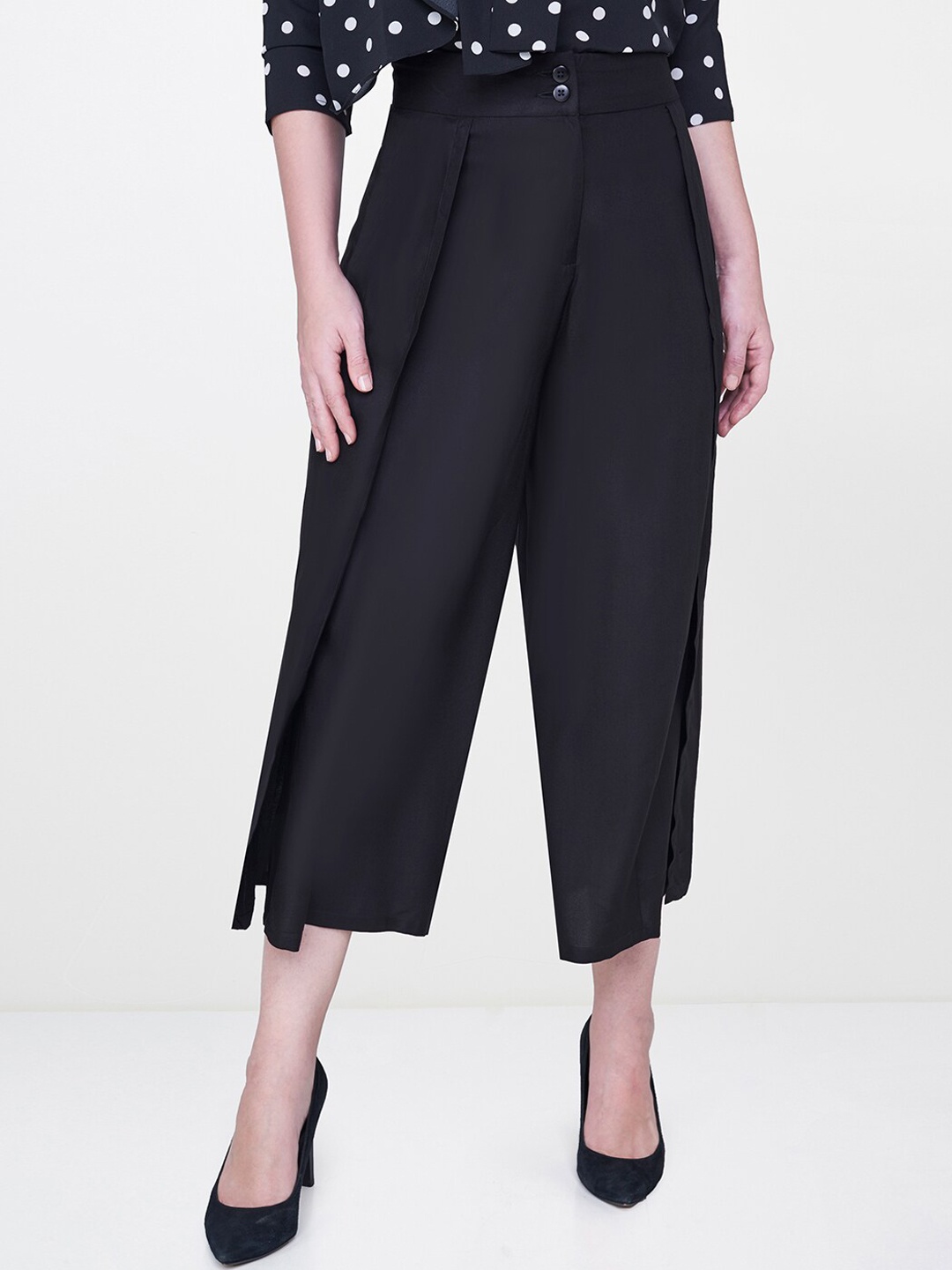

AND Women Black Culottes Trouser