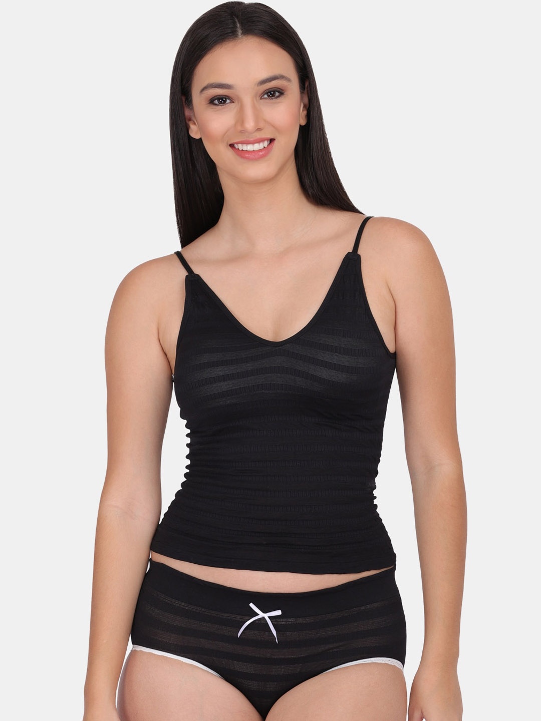 

Amour Secret Women Black Self-Design Lingerie Set-CSM8_Blk
