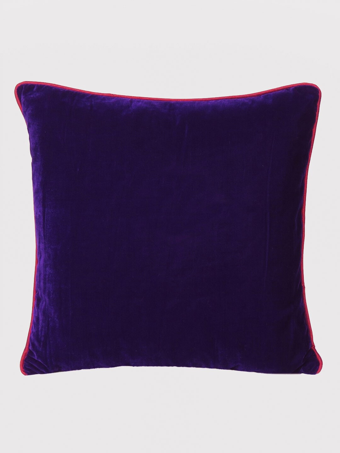 

OUSSUM Blue Solid Velvet Square Cushion Covers