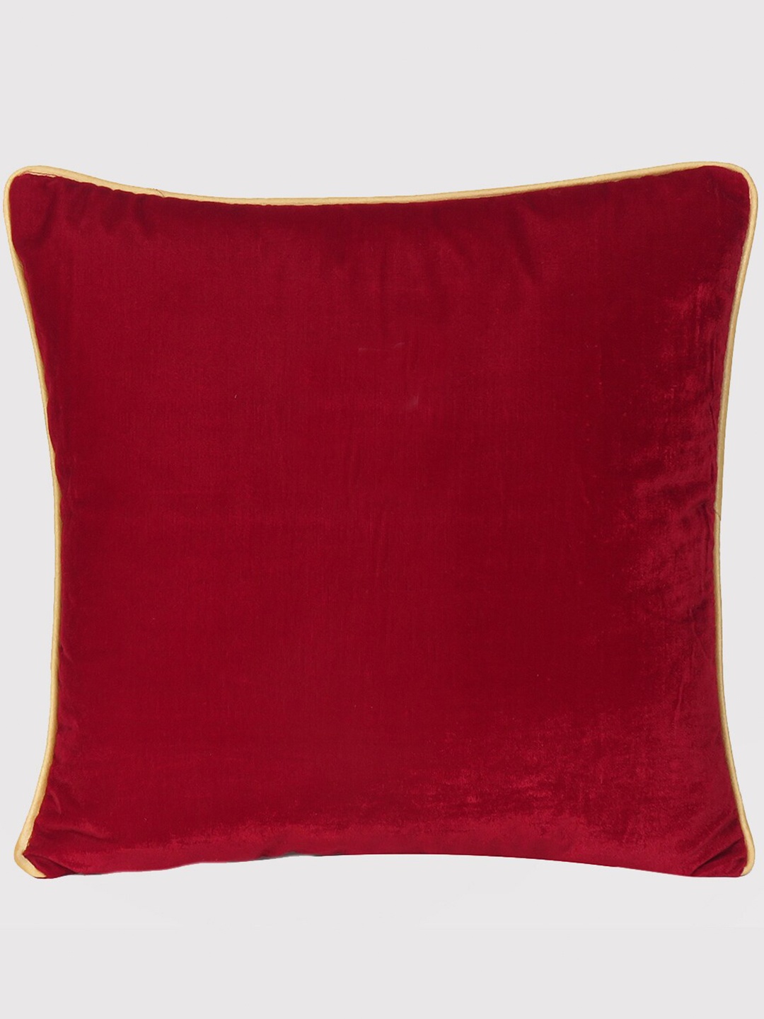 

OUSSUM Maroon & Camel Brown Velvet Square Cushion Covers