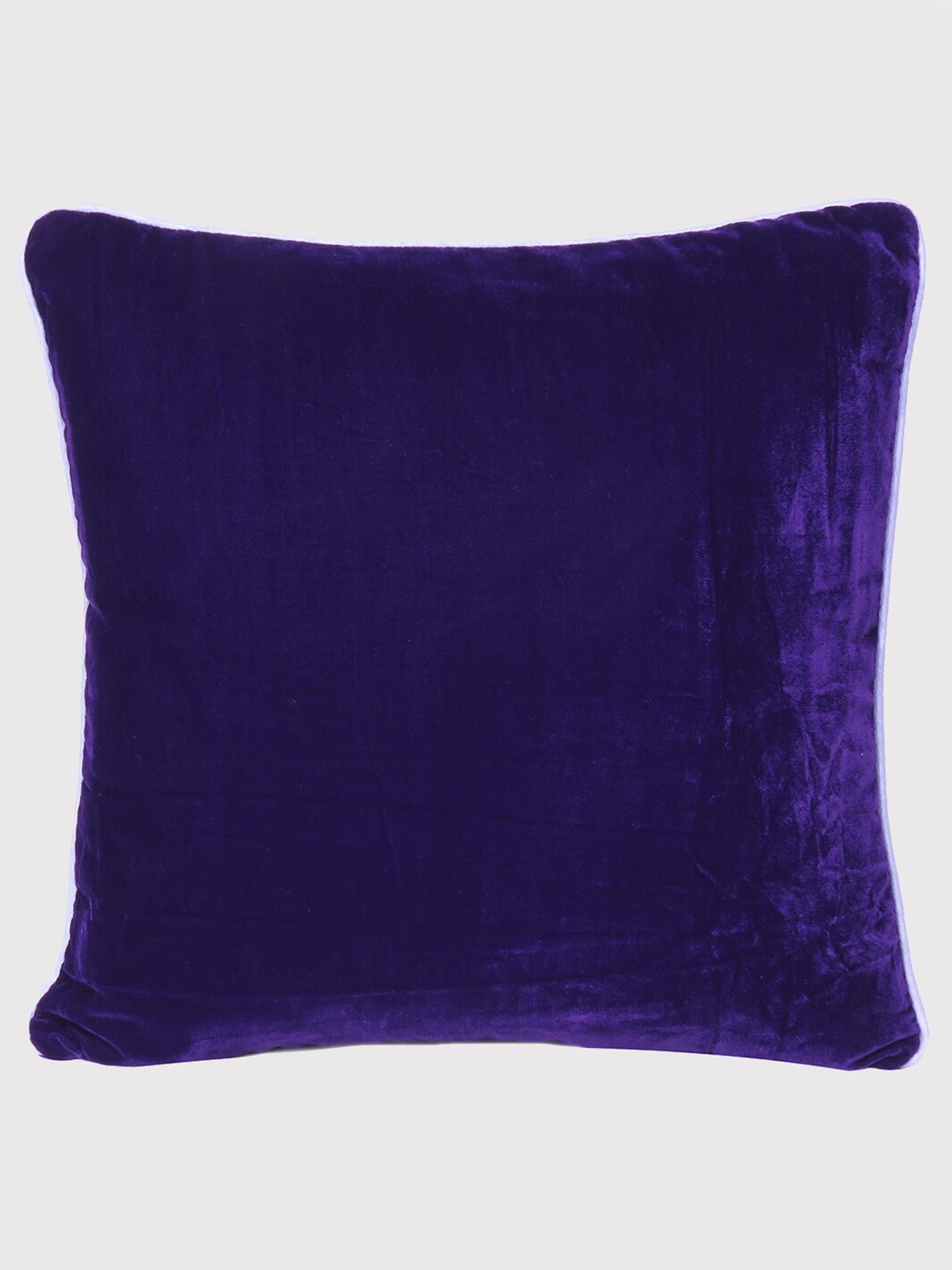 

OUSSUM Purple & White Velvet Square Cushion Covers